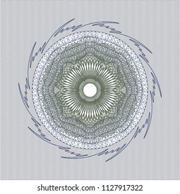Blue and green linear rosette
