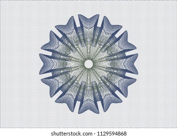 Blue and green linear rosette