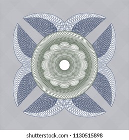 Blue and green linear rosette
