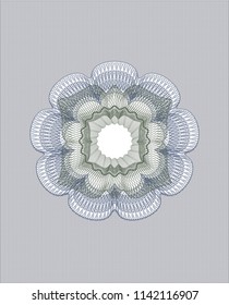 Blue and green linear rosette