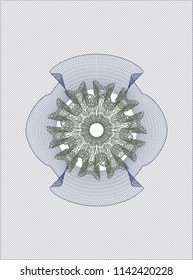 Blue and green linear rosette
