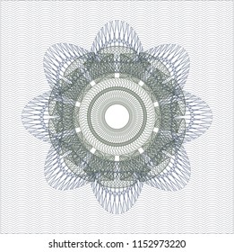 Blue and green linear rosette