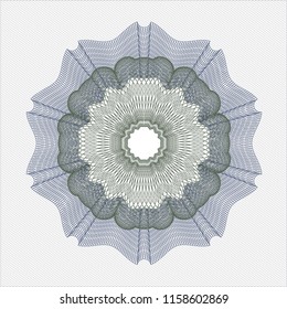 Blue and green linear rosette