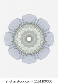 Blue and green linear rosette