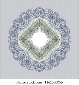 Blue and green linear rosette