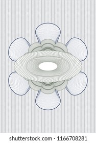 Blue and green linear rosette