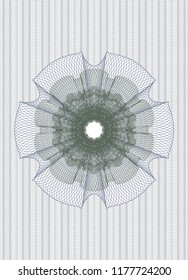 Blue and green linear rosette