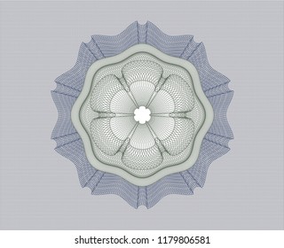 Blue and green linear rosette