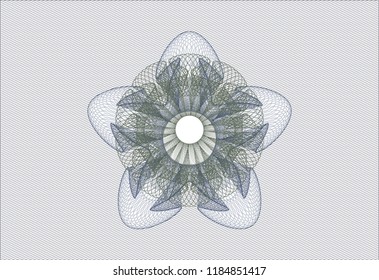 Blue and green linear rosette