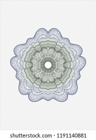 Blue and green linear rosette