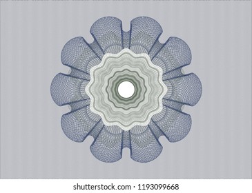 Blue and green linear rosette