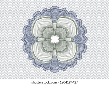Blue and green linear rosette