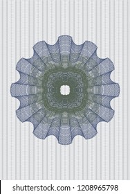 Blue and green linear rosette