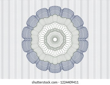 Blue and green linear rosette