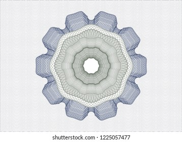 Blue and green linear rosette