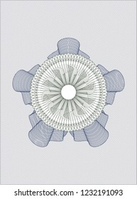 Blue and green linear rosette