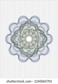 Blue and green linear rosette