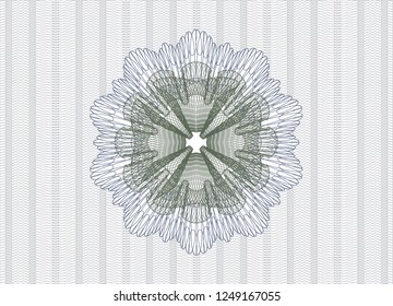 Blue and green linear rosette