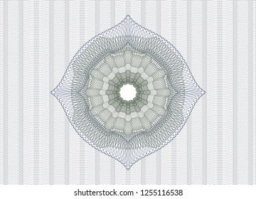 Blue and green linear rosette