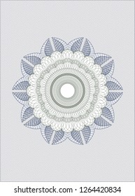 Blue and green linear rosette