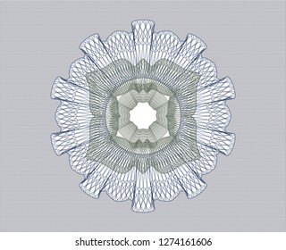 Blue and green linear rosette