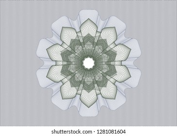 Blue and green linear rosette
