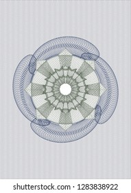 Blue and green linear rosette
