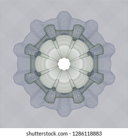 Blue and green linear rosette