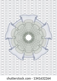 Blue and green linear rosette
