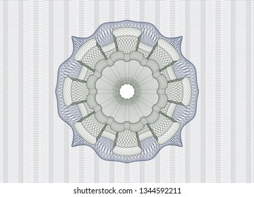 Blue and green linear rosette