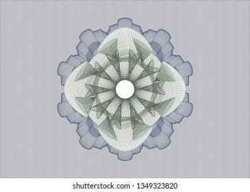Blue and green linear rosette