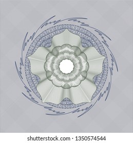 Blue and green linear rosette