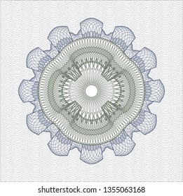 Blue and green linear rosette