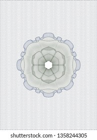 Blue and green linear rosette