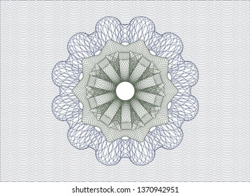 Blue and green linear rosette