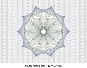 Blue and green linear rosette