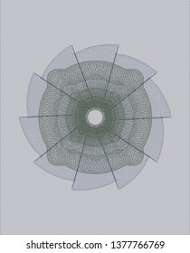 Blue and green linear rosette