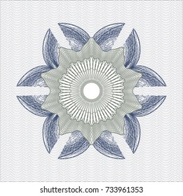 Blue and green linear rosette