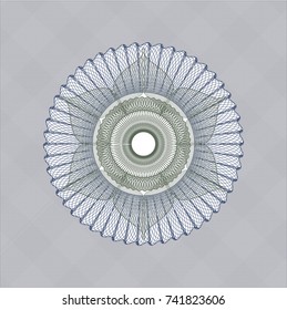 Blue and green linear rosette