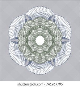 Blue and green linear rosette