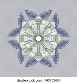 Blue and green linear rosette