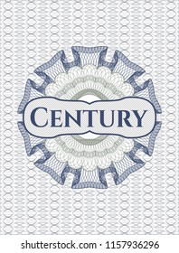 Blue and green linear rosette with text Century inside