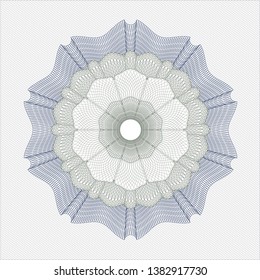 Blue and green linear rosette. Vector Illustration. Detailed.