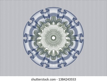 Blue and green linear rosette. Vector Illustration. Detailed.