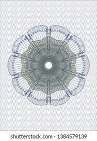 Blue and green linear rosette. Vector Illustration. Detailed.
