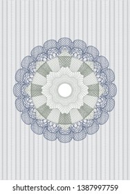 Blue and green linear rosette. Vector Illustration. Detailed.