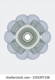 Blue and green linear rosette. Vector Illustration. Detailed.