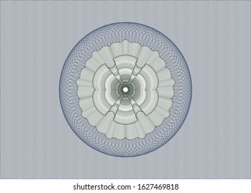 Blue and green linear rosette. Vector Illustration. Detailed.