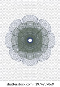 Blue and green linear rosette. Vector Illustration. Detailed. 