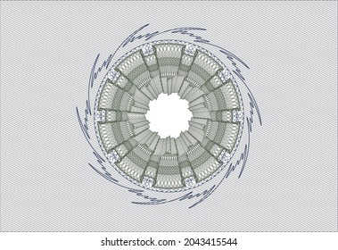 Blue and green linear rosette. Vector Illustration. Detailed. 